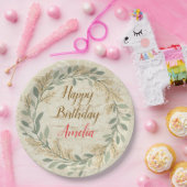 Assiettes En Carton Colorful Flower Design Birthday Plate (Fête)