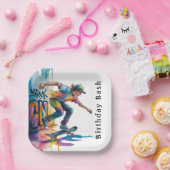 Assiettes En Carton Colorful Graffiti Boy Birthday Bash (Fête)