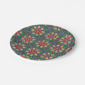 Assiettes En Carton Colorful Ornate Kaleidoscope Pattern Elegant (Angle)