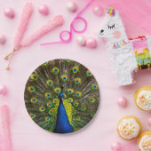 Assiettes En Carton Colorful peacock (Fête)