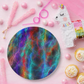 Assiettes En Carton Colorful Rainbow Lightning Storm (Fête)
