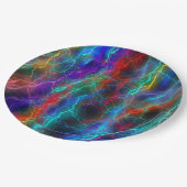 Assiettes En Carton Colorful Rainbow Lightning Storm (Angle)
