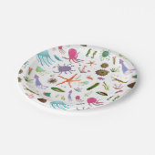 Assiettes En Carton Colorful sea life (Angle)