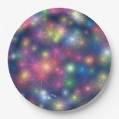 Assiettes En Carton Colorful Sparkles Party Lights (Devant)