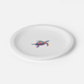 Assiettes En Carton Colorful Splash Eastern Box Turtle (2) (Angle)