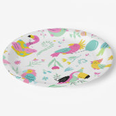 Assiettes En Carton Colorful tropical birds (Angle)
