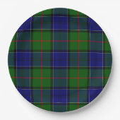 Assiettes En Carton Colquhoun tartan bleu vert plaid (Devant)
