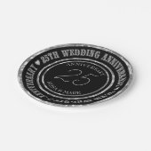 Assiettes En Carton Combinaison argent et noir (Angle)