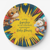 Assiettes En Carton Comic Book Superhero Boy Baby shower (Devant)