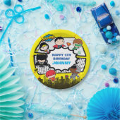 Assiettes En Carton Comics DC | Justice League - Anniversaire de Chibi (Fête)