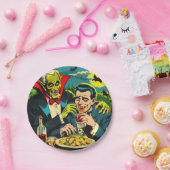 Assiettes En Carton Comics Vampire d'horreur vintage (Fête)