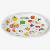 Assiettes En Carton Commande de la portion Plaques rondes de 9 po, bes (Angle)