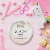 Assiettes En Carton Comme Rose Boho Gold Maman Chic Printemps Baby Gir (Fête)