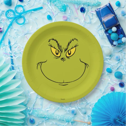 Assiettes En Carton Comment Grinch Stole Visage de Noël (Fête)