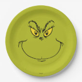 Assiettes En Carton Comment Grinch Stole Visage de Noël (Devant)