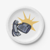Assiettes En Carton Communications téléphoniques (Devant)