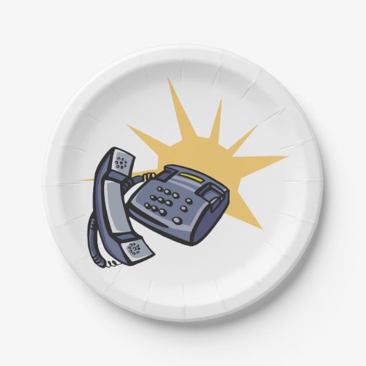 Assiettes En Carton Communications téléphoniques (Devant)