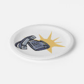 Assiettes En Carton Communications téléphoniques (Angle)