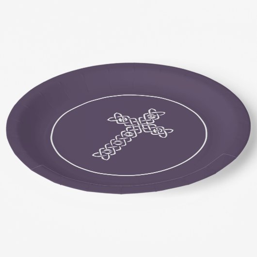 Assiettes En Carton Communion croisée Baptême Christening (Angle)