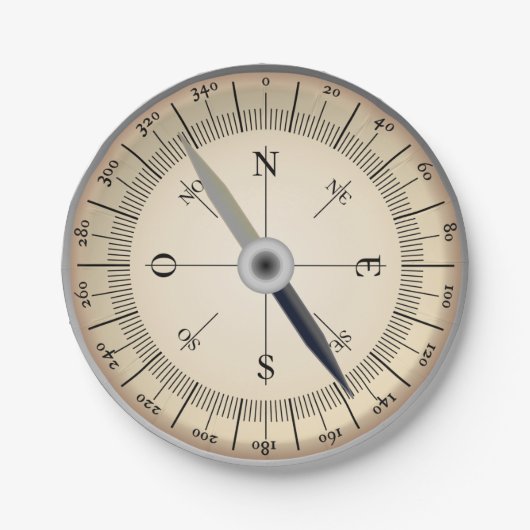 Assiettes En Carton Compas (Devant)