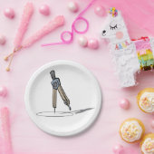 Assiettes En Carton Compas scolaire (Fête)