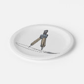 Assiettes En Carton Compas scolaire (Angle)