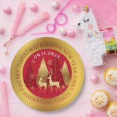 Assiettes En Carton Composition de Noël Plaques de papier-bordure en o (Fête)