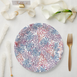 Assiettes En Carton Composition de série de aquarelle sous-marine Desi