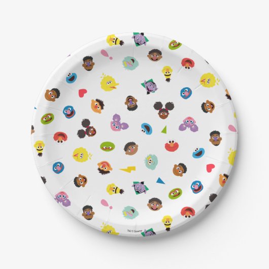 Assiettes En Carton Comprendre le Motif des faces (Devant)