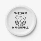 Assiettes En Carton Compte sur moi, je suis responsable (Devant)