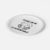 Assiettes En Carton Compte sur moi, je suis responsable (Angle)