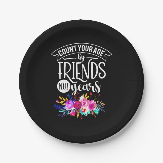 Assiettes En Carton Comptez Votre Âge Par Amis (Devant)