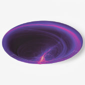 Assiettes En Carton Conception abstraite circulaire rose et violet (Angle)