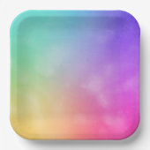 Assiettes En Carton Conception arc-en-ciel Abstraite (Recto)