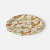 Assiettes En Carton Conception Brown des Motifs de poulet (Angle)