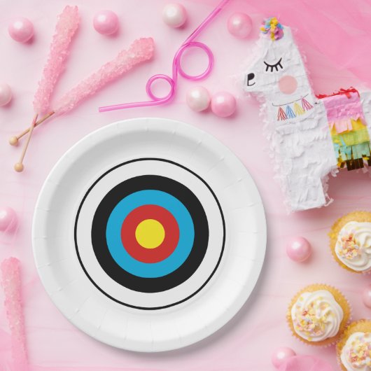 Assiettes En Carton Conception cible Bullseye (Fête)