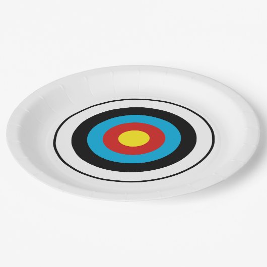Assiettes En Carton Conception cible Bullseye (Angle)