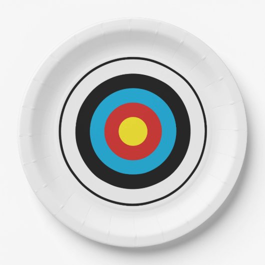 Assiettes En Carton Conception cible Bullseye (Devant)