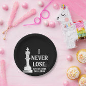 Assiettes En Carton Conception classique d'échecs, je ne perds jamais  (Fête)