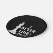 Assiettes En Carton Conception classique d'échecs, je ne perds jamais  (Angle)