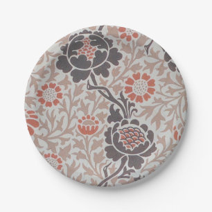 Assiettes En Carton Conception d'art botanique de Grafton par William