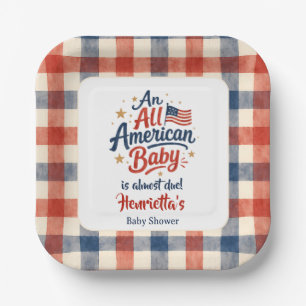 Assiettes En Carton Conception de Baby Shower Mignonne Tout Américaine