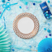 Assiettes En Carton Conception de bordure en cuivre (Fête)