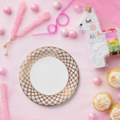 Assiettes En Carton Conception de bordure en cuivre (Fête)