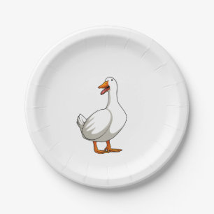 Assiettes En Carton Conception de canard mignon pour hommes amateur de