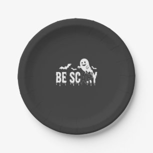 Assiettes En Carton Conception de chauve-souris fantôme Halloween effr