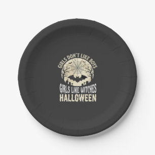 Assiettes En Carton Conception de chauve-souris Halloween pour filles