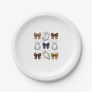 Assiettes En Carton Conception de chemise fantômes et noeuds Halloween
