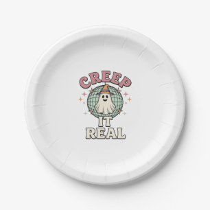 Assiettes En Carton Conception de chemise Halloween Ghost Disco Creep