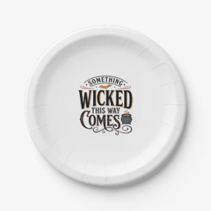 Assiettes En Carton Conception de chemise Halloween Vintage Something